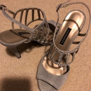 Silver Strappy Heel